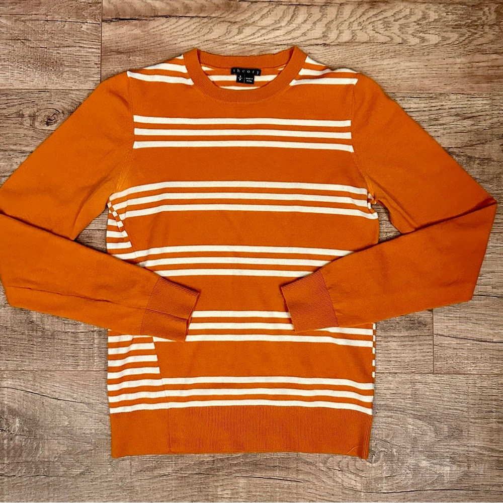 Women’s Theory Wool Striped Sweater Size Small